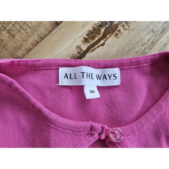 Revolve 'All The Ways Cameron' Cut Out Top Hot Pink Women's Size XS Ponte Crop - Picture 3 of 9